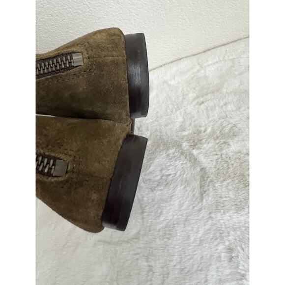 Frye Carson Womens Suede Leather Zip Back Ankle Strap Ballet Flats Size 7.5 - Picture 8 of 12